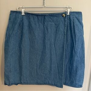 Basic Equipment Denim Blue Wrap Skirt 16
